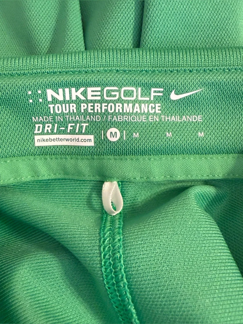 Nike Golf Tour Performance Women's Dri-Fit Green Victory Golf Polo Size Medium